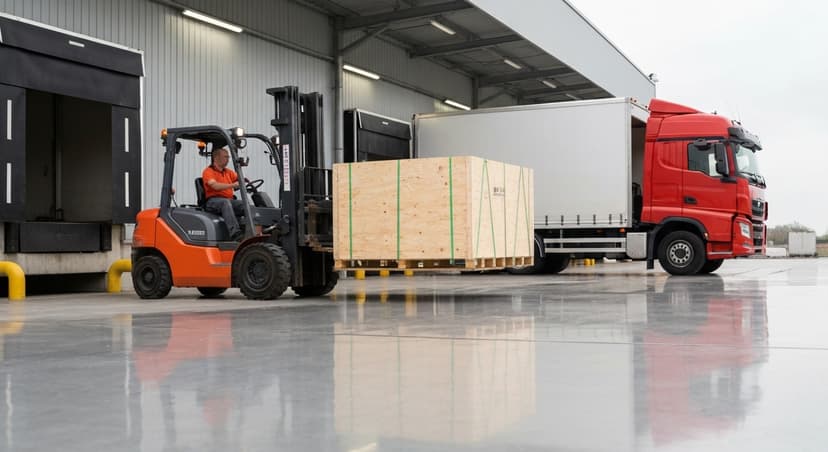 Logistics team preparing products for shipment